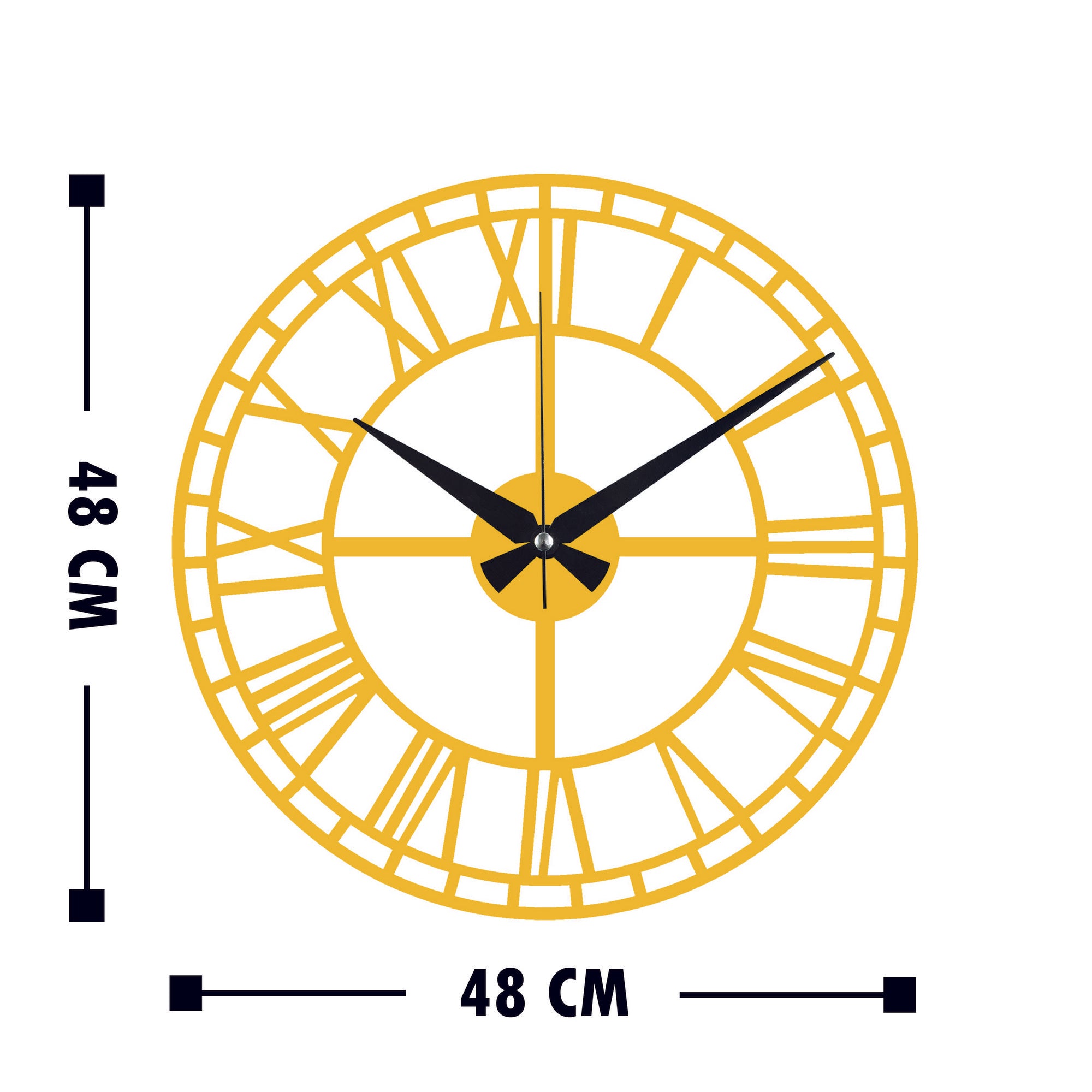  Metal Wall Clock 2 - Gold