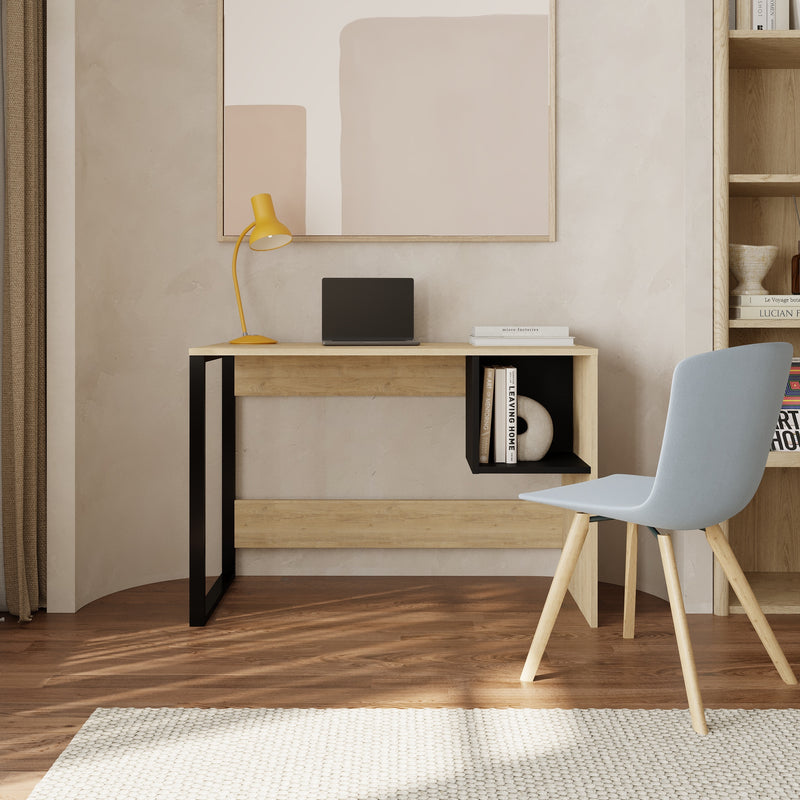 Model 4 Working Table with Square Shelf – compact home office desk – Decortie