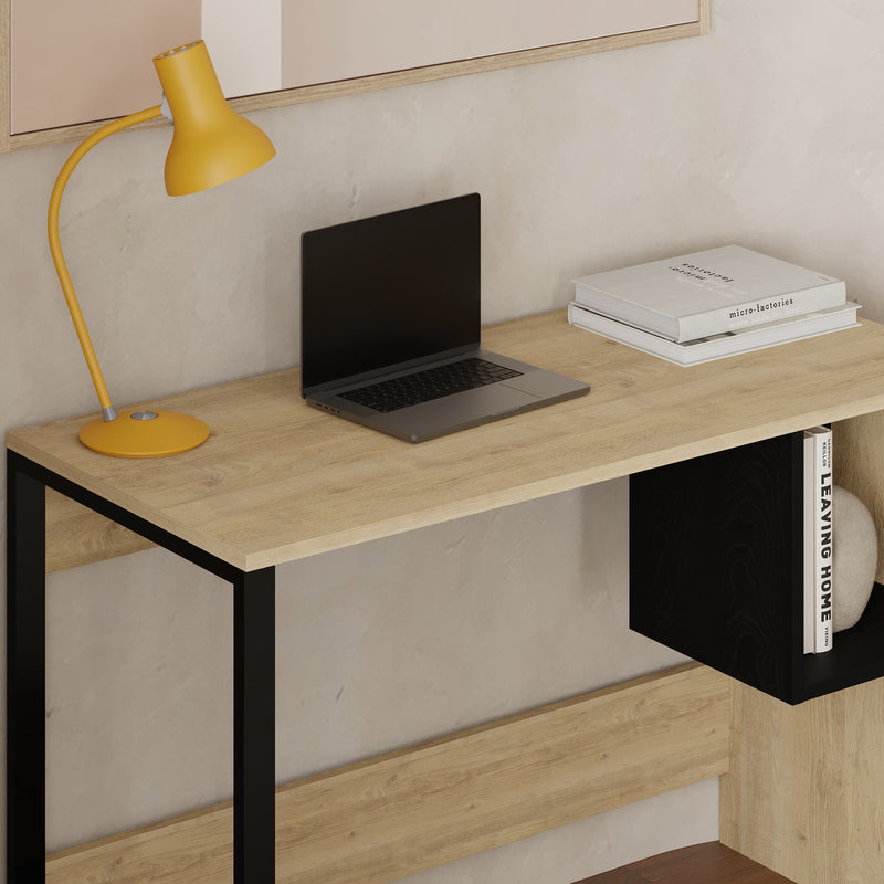 Model 4 Working Table with Square Shelf – compact home office desk – Decortie