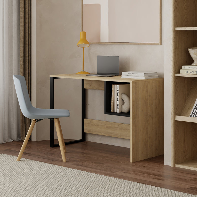 Model 4 Working Table with Square Shelf – compact home office desk – Decortie