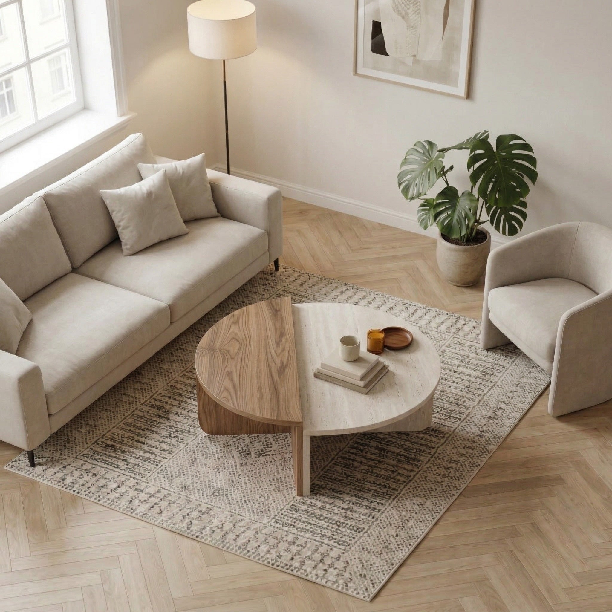 Aloeva Modern Round Coffee Table