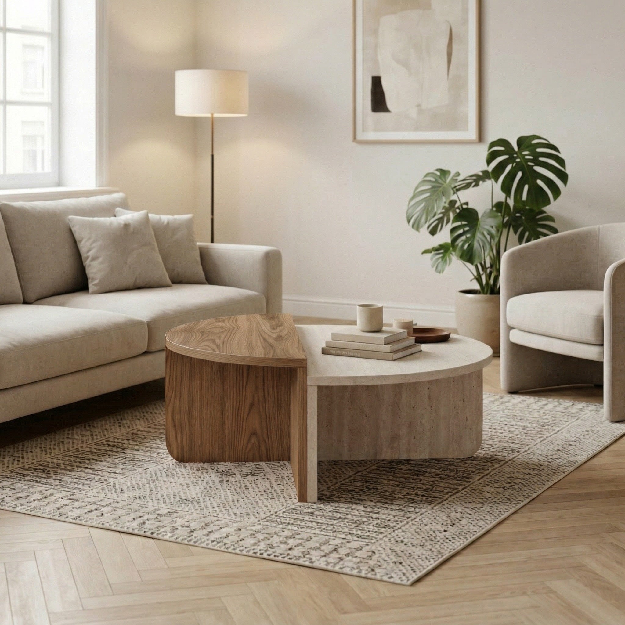 Aloeva Modern Round Coffee Table