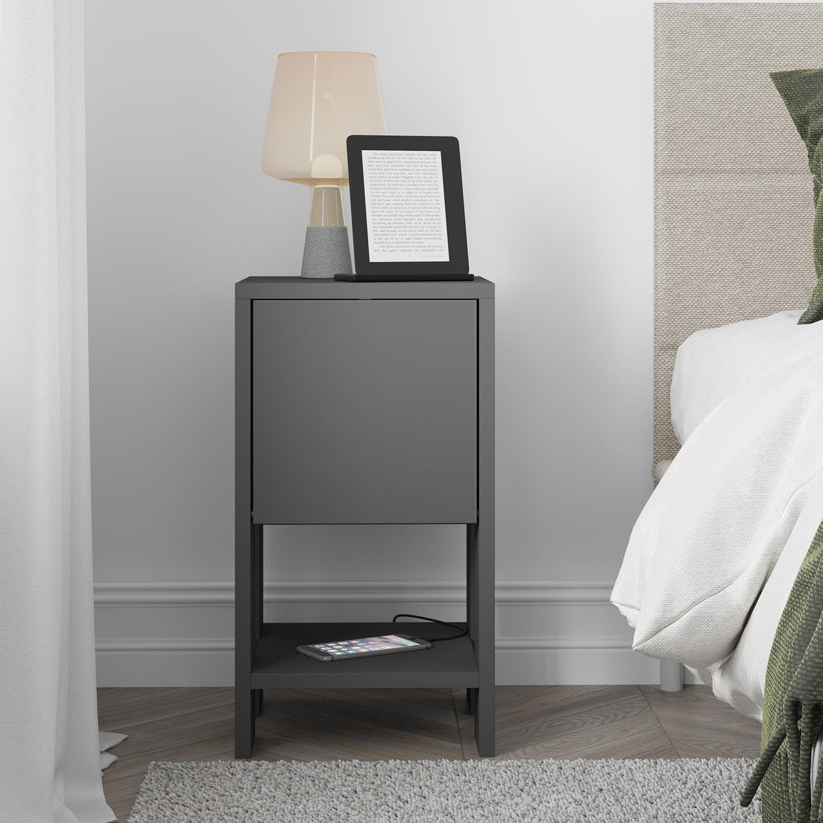 Ema Modern Bedside Table 30cm