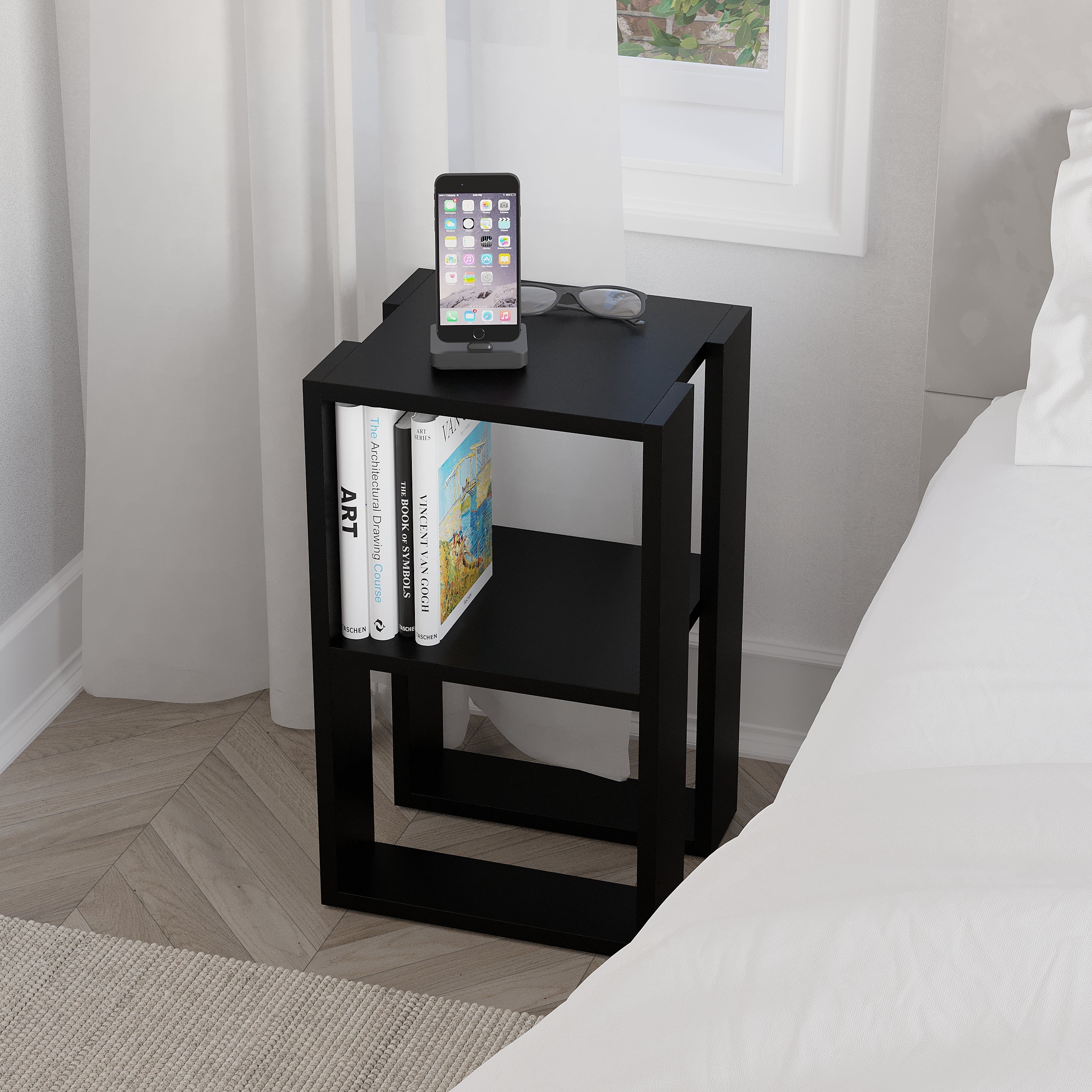 Lonie Modern Bedside Table Bedroom Furniture Width 34cm