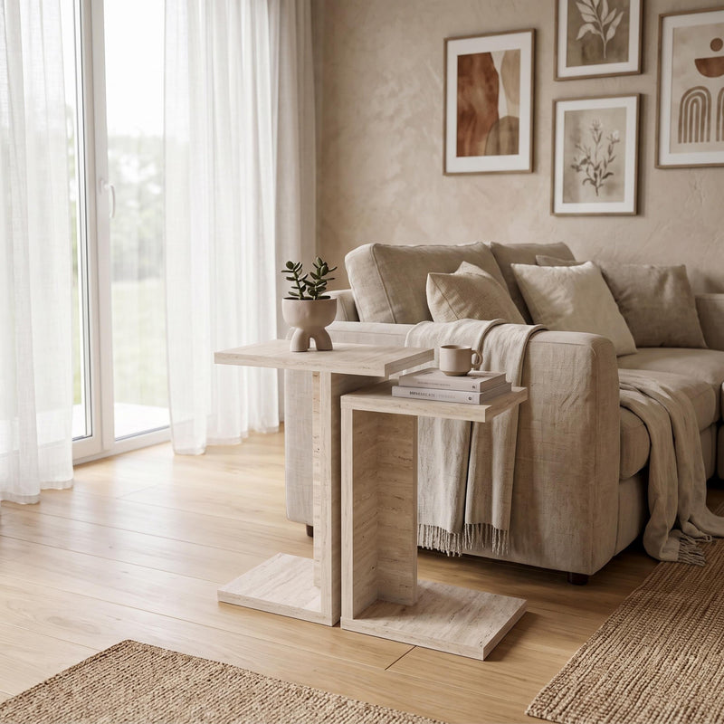Nero C-Shaped Multipurpose Nesting Side Table - Additional Image 15