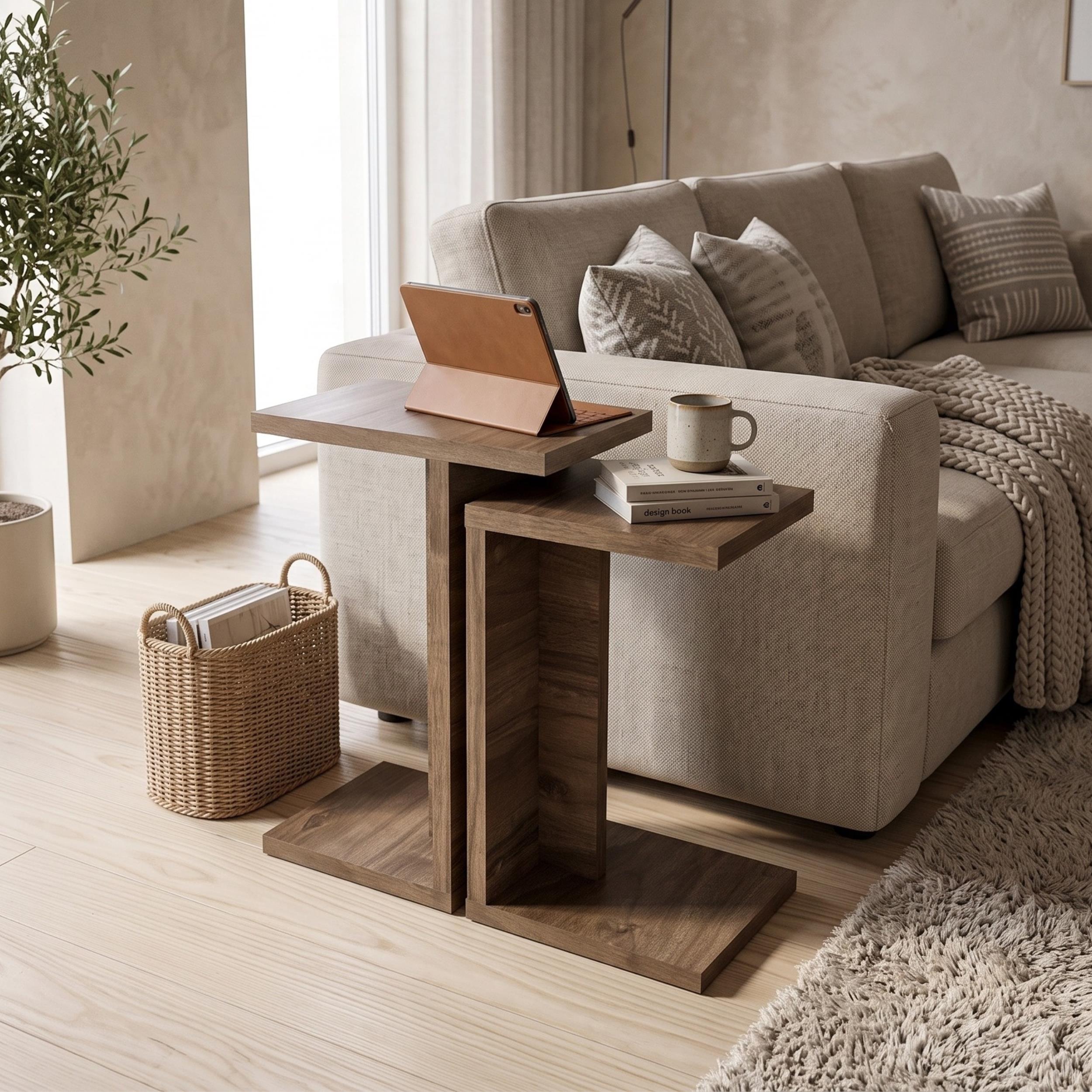 Nero C-Shaped Multipurpose Nesting Side Table