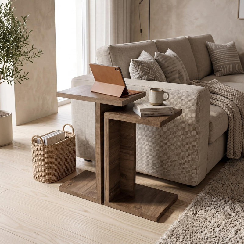 Nero C-Shaped Multipurpose Nesting Side Table