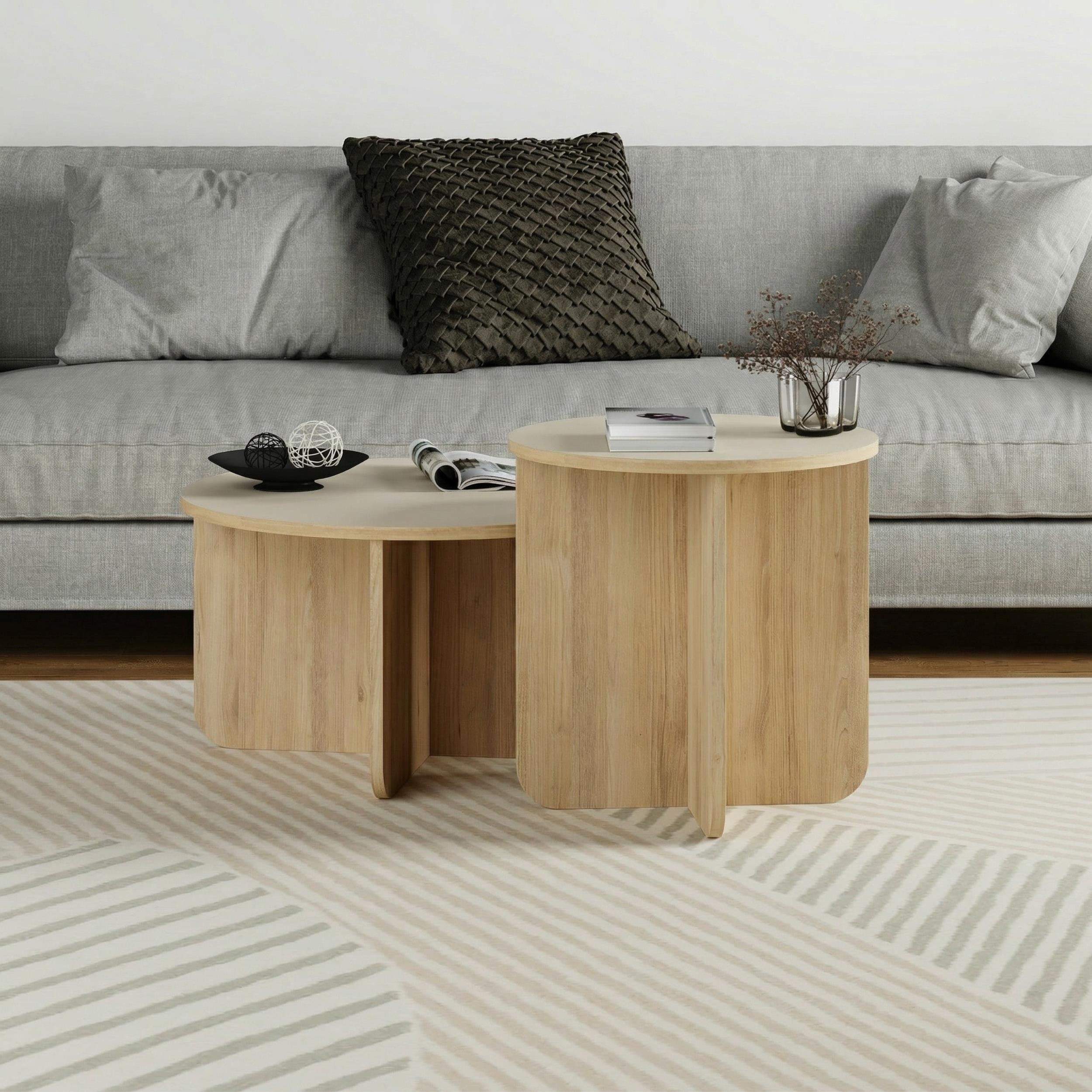 Hillary 2-Piece Coffee Table Set - close-up detail