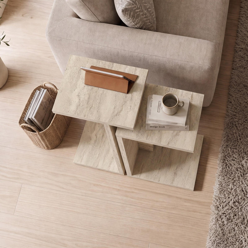 Nero C-Shaped Multipurpose Nesting Side Table - Additional Image 9