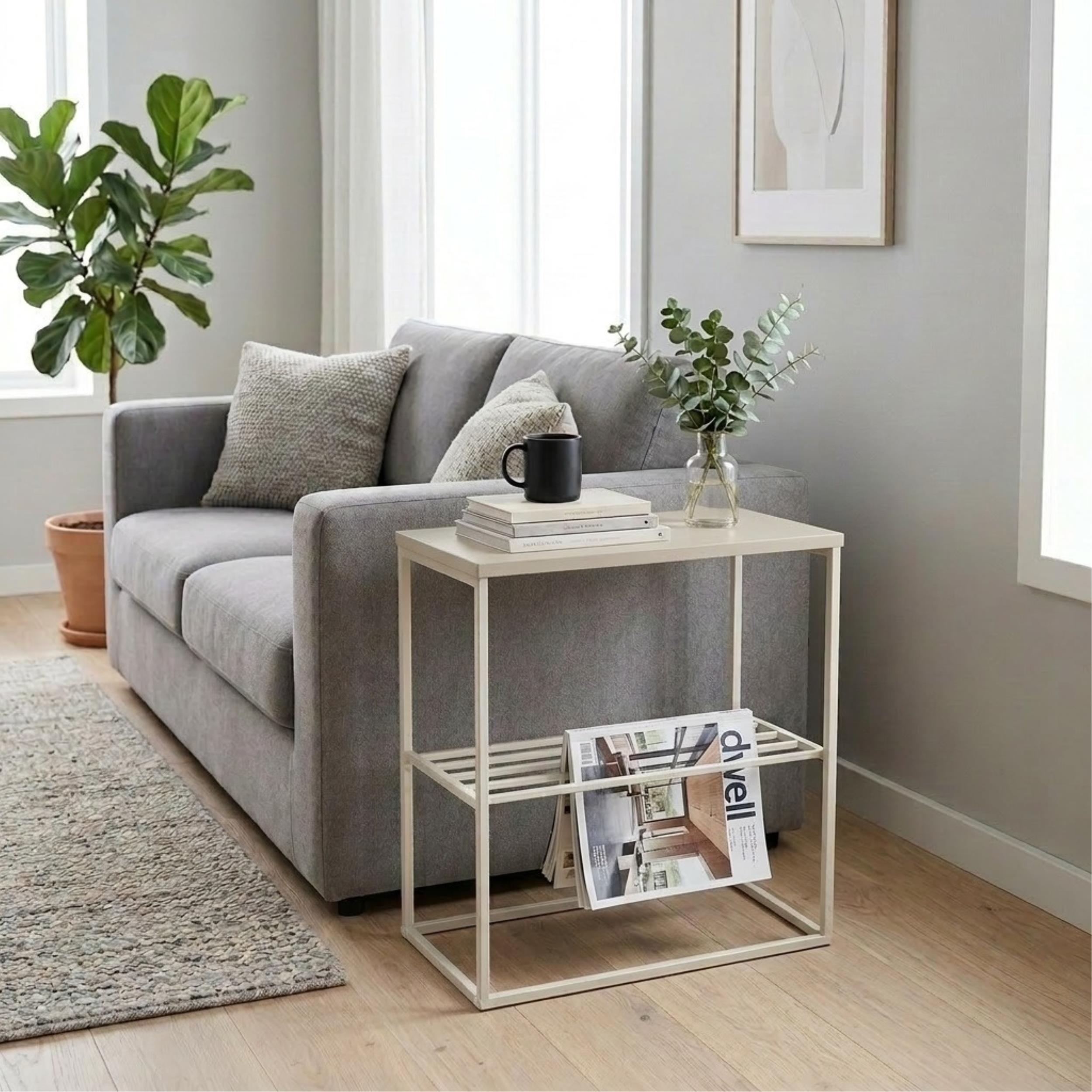 Teno Side Table with Storage Shelf