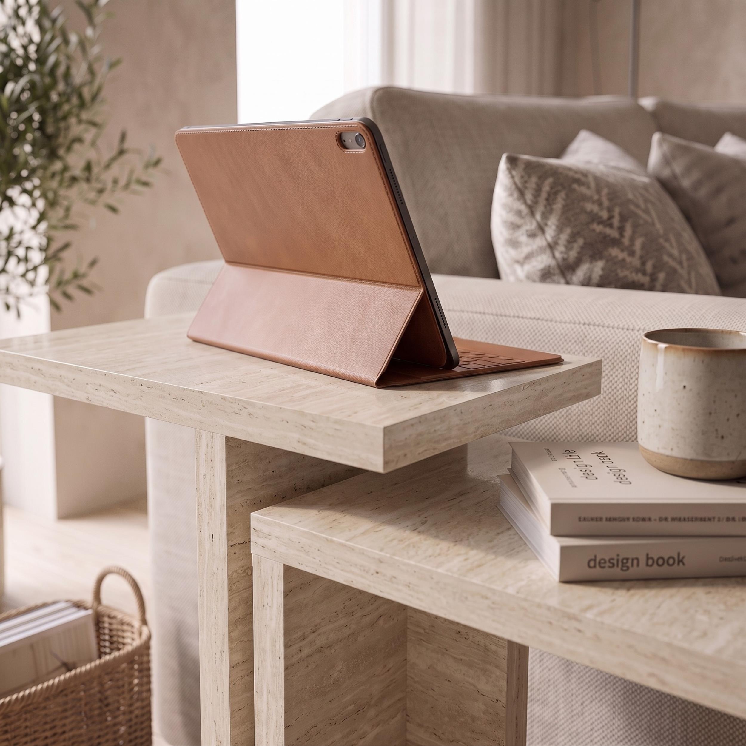 Nero C-Shaped Multipurpose Nesting Side Table - Additional Image 7