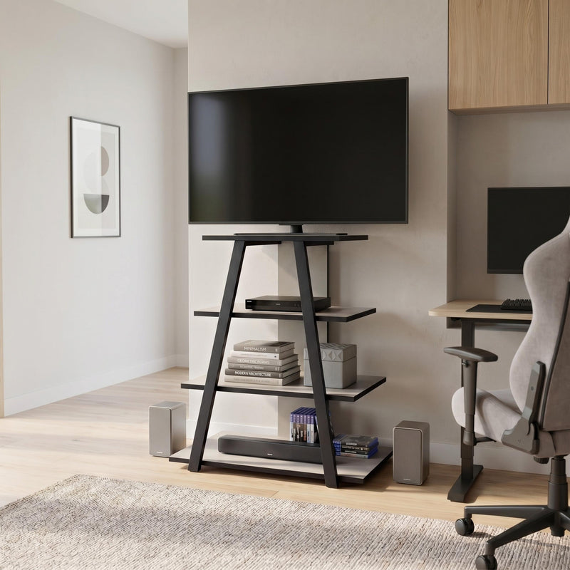 Lyno Angled Mini TV Entertainment Unit with Open Shelves