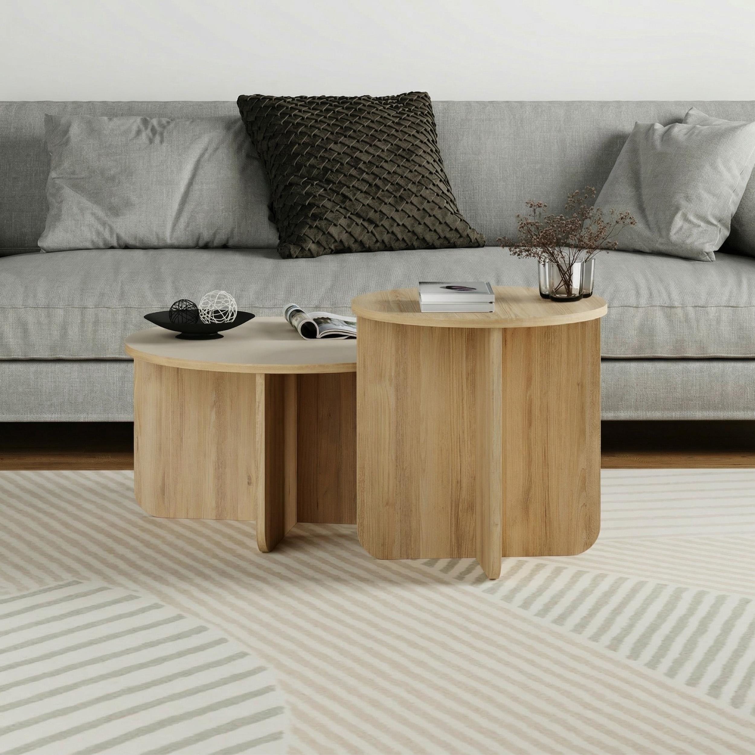 Hillary 2-Piece Coffee Table Set - close-up detail