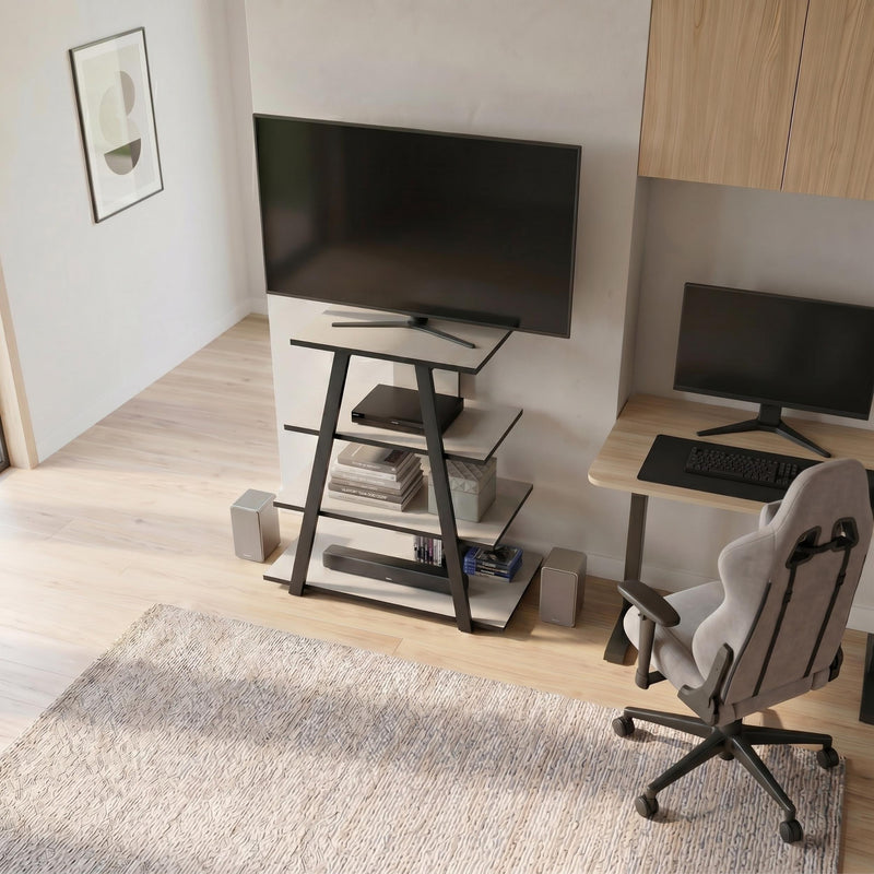 Lyno Angled Mini TV Entertainment Unit with Open Shelves - Additional Image 18