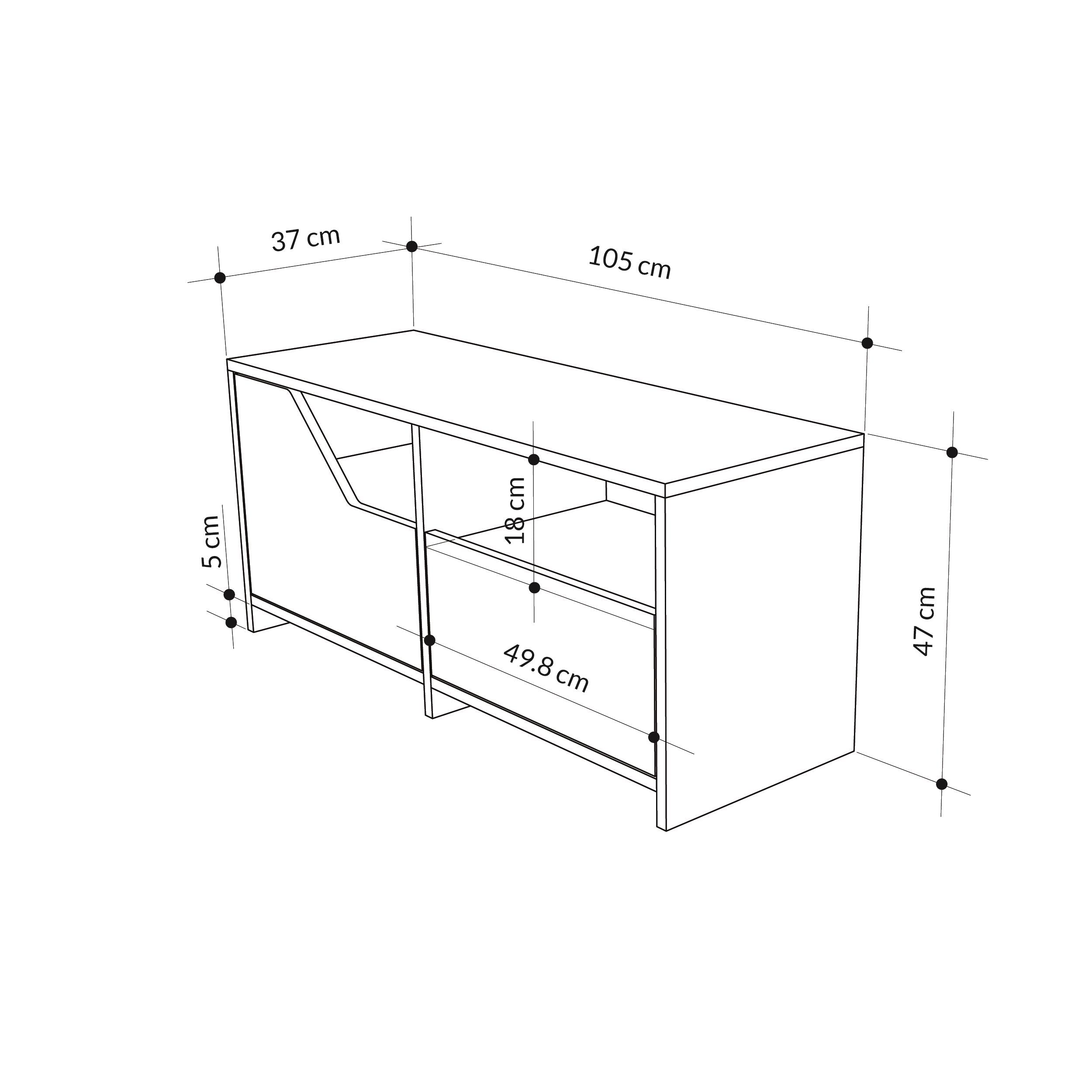 Nexus Modern Shoe Rack Storage - dimensions