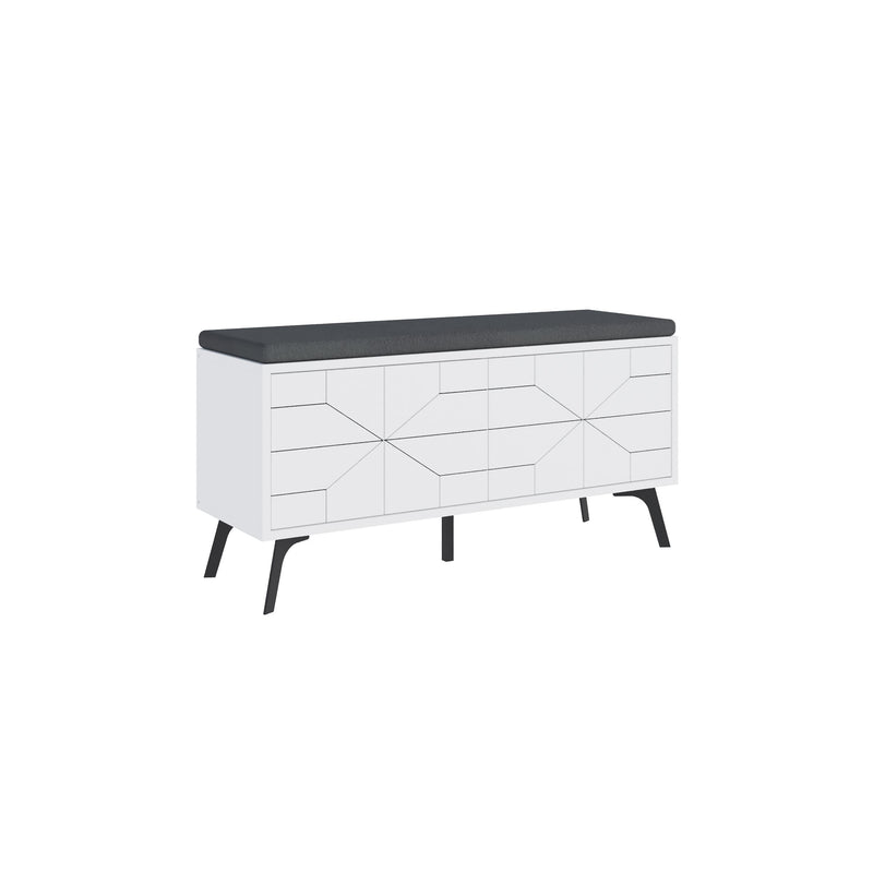 Dune Shoe Storage Bench – Modern Hallway Bench with Storage - Additional Image 1