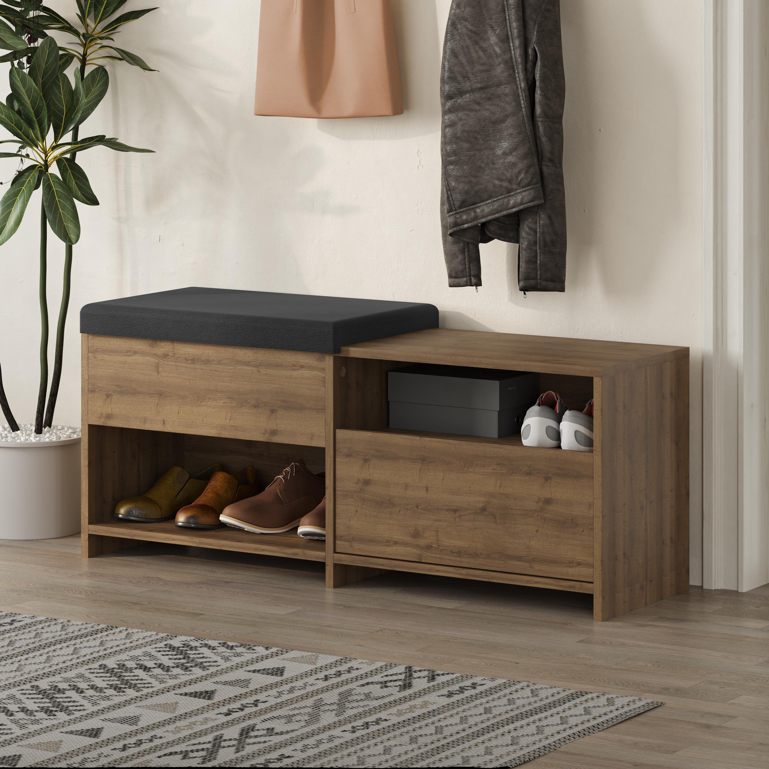Filux Shoe Bench – Modern Hallway Bench with Storage