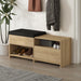 Filux Shoe Bench – Modern Hallway Bench with Storage – Sapphire Oak