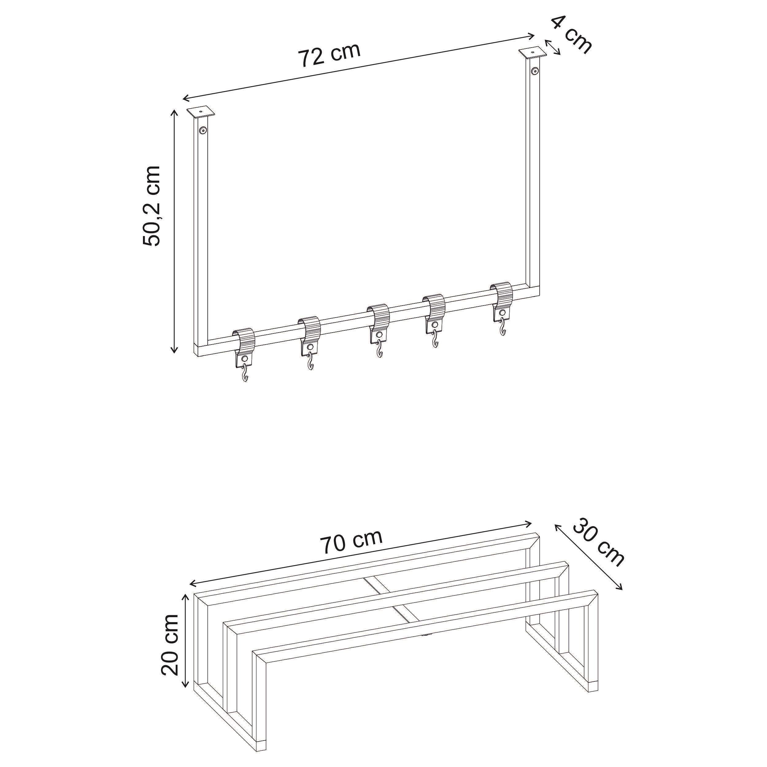 Roya Hall Set Shoe Rack dimensions