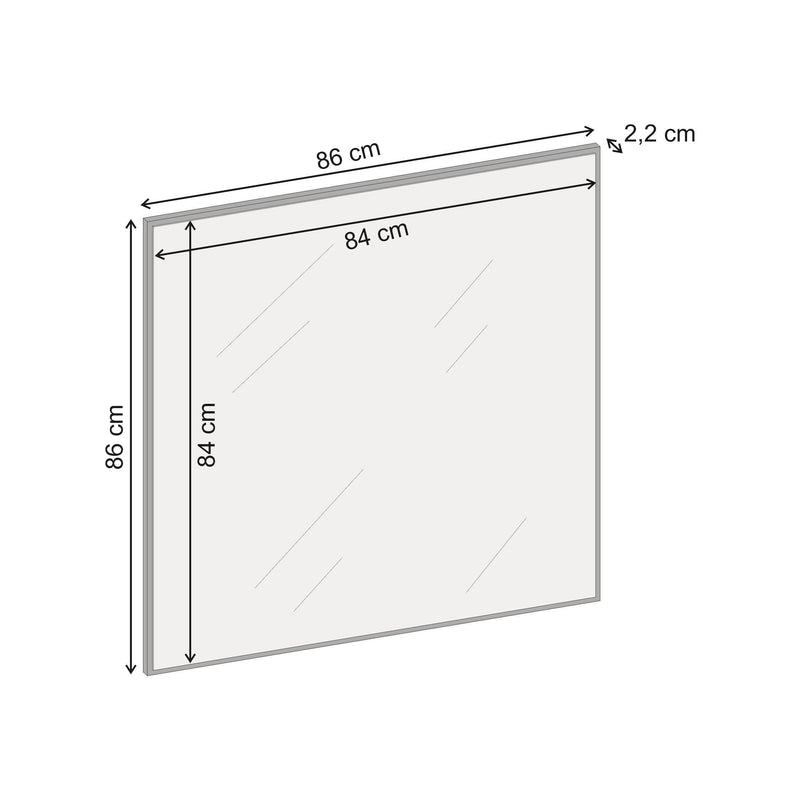 Mars Square Wall Mirror Whiskey Oak 86cm - Additional Image 3