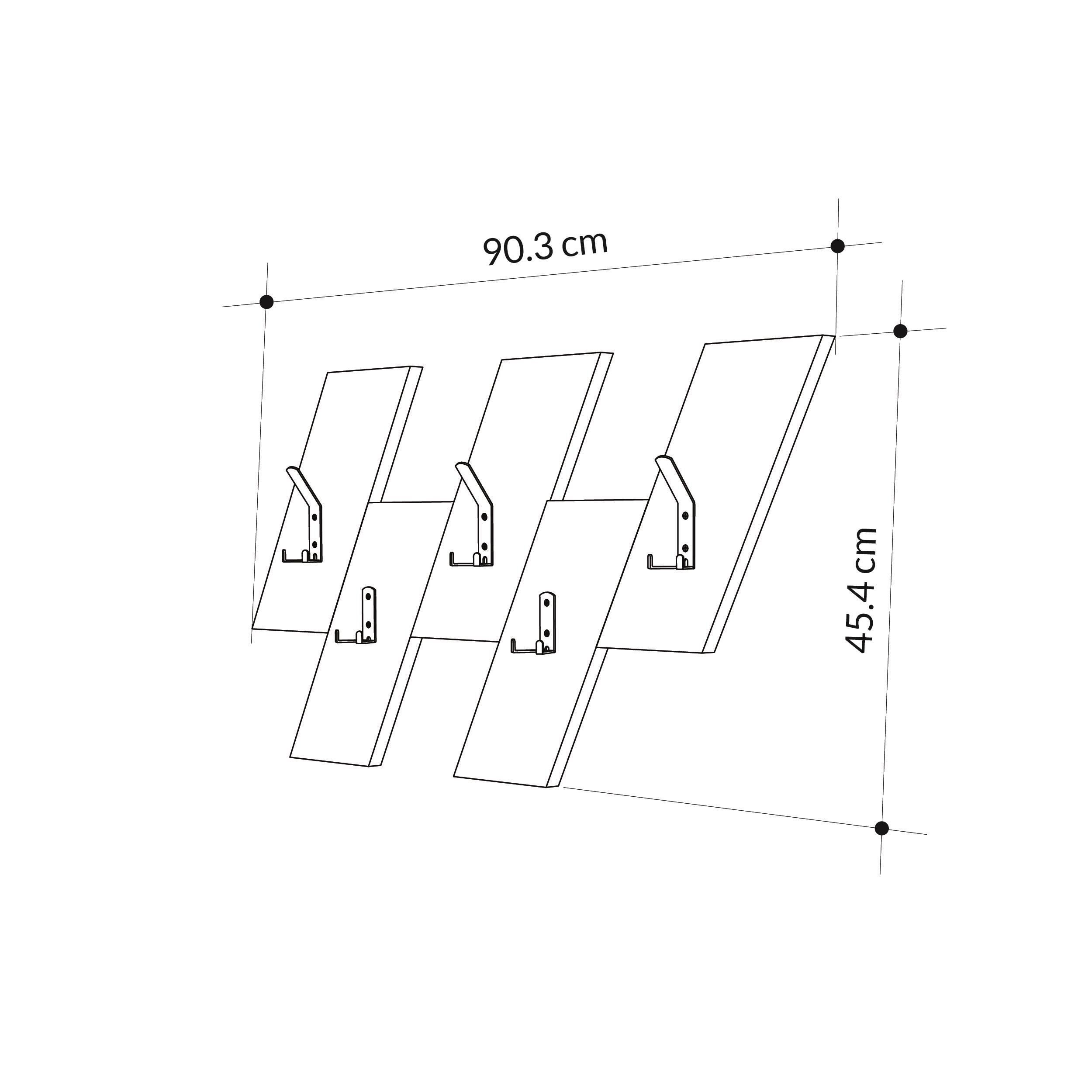 Livy Modern Coat Hanger - dimensions