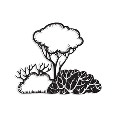 Metal Wall Art-no:31 Bushes – Texture Black