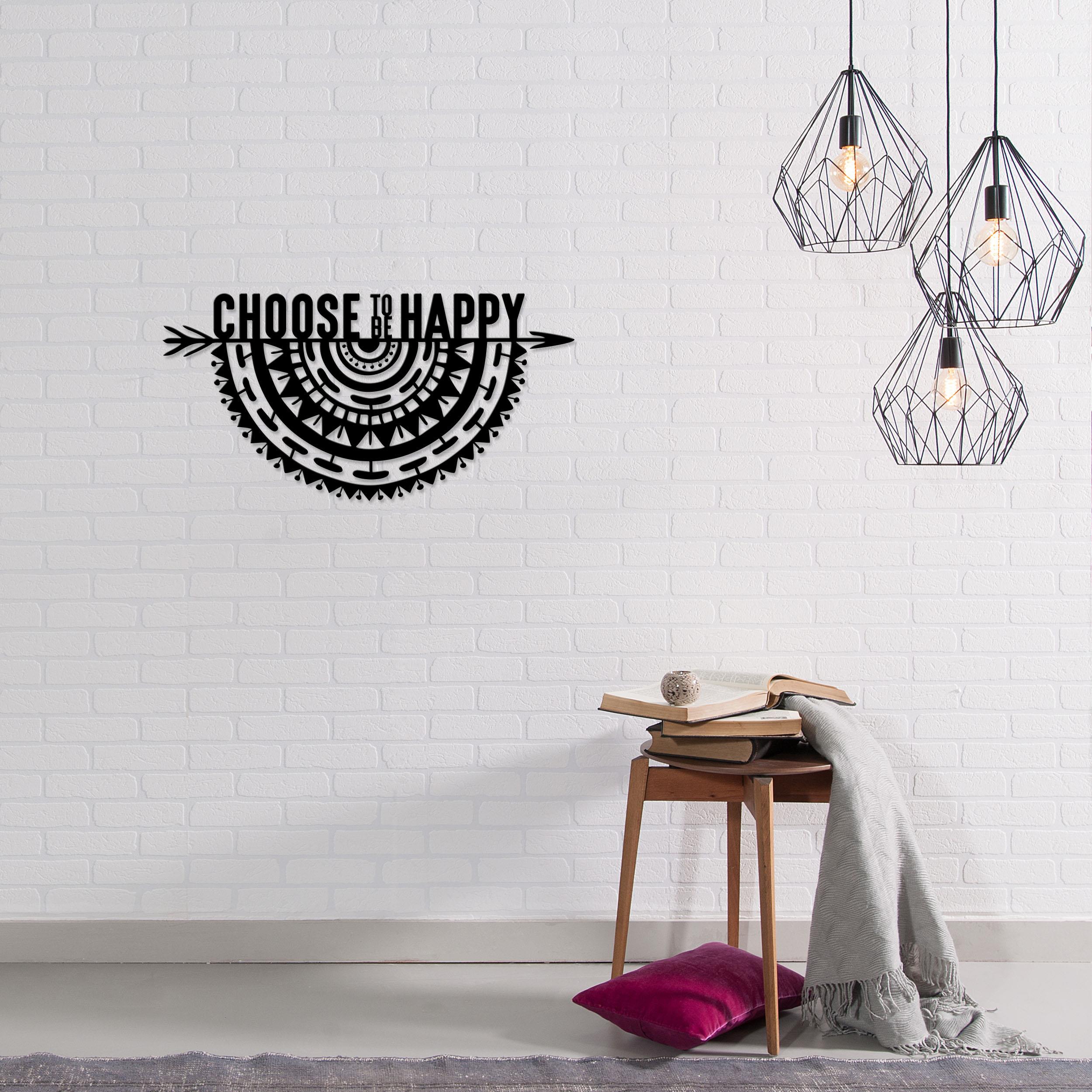 Choosetobe metal wall art in Texture Black, 60x30cm