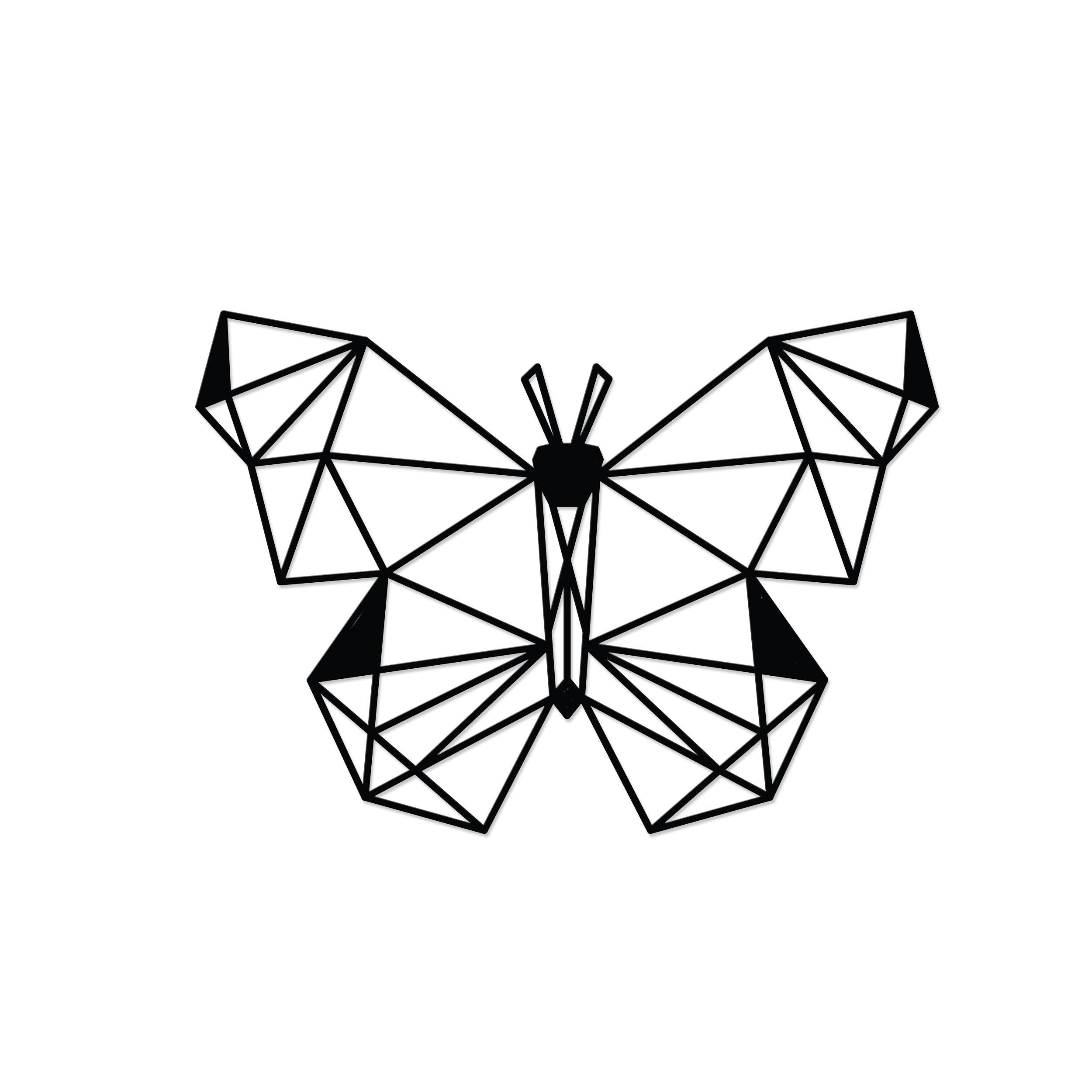 Butterfly metal wall art, 50x35cm, shown on a plain white background