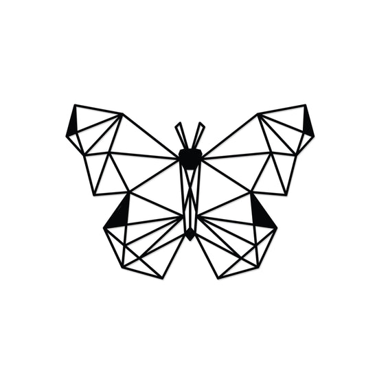 Butterfly metal wall art, 50x35cm, shown on a plain white background