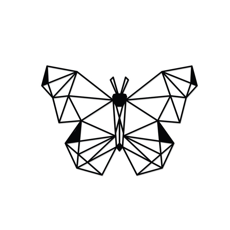 Butterfly metal wall art, 50x35cm, shown on a plain white background