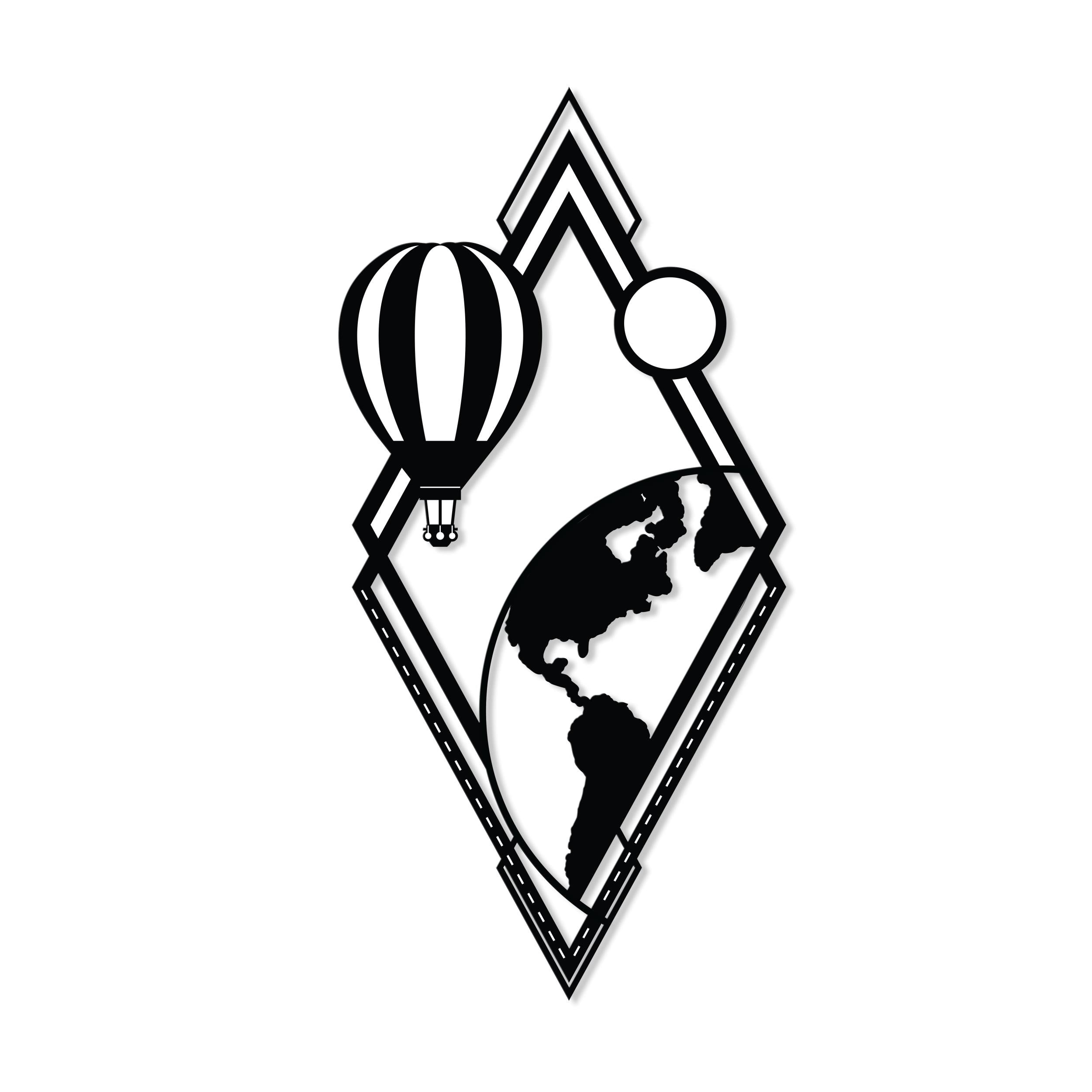 From Earth metal wall art, 30x60cm, shown on a plain white background