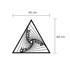 Metal Wall Art - DSL - Dream Smile Love – dimensions (cm)