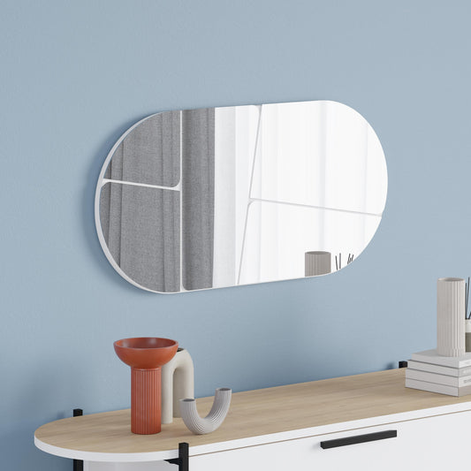 Otis White Rounded Wall Mirror