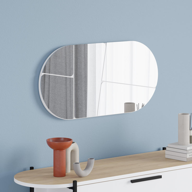 Otis White Rounded Wall Mirror
