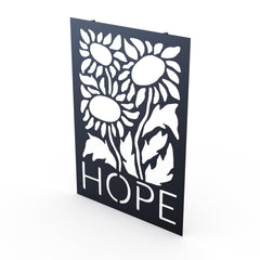 Metal Wall Art - Hope – Texture Black