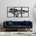 Metal Wall Art - African Tree 120x60cm – Texture Black