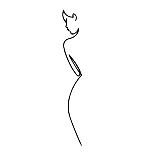 Minimalist Elegance metal wall art, 17x120cm, shown on a plain white background