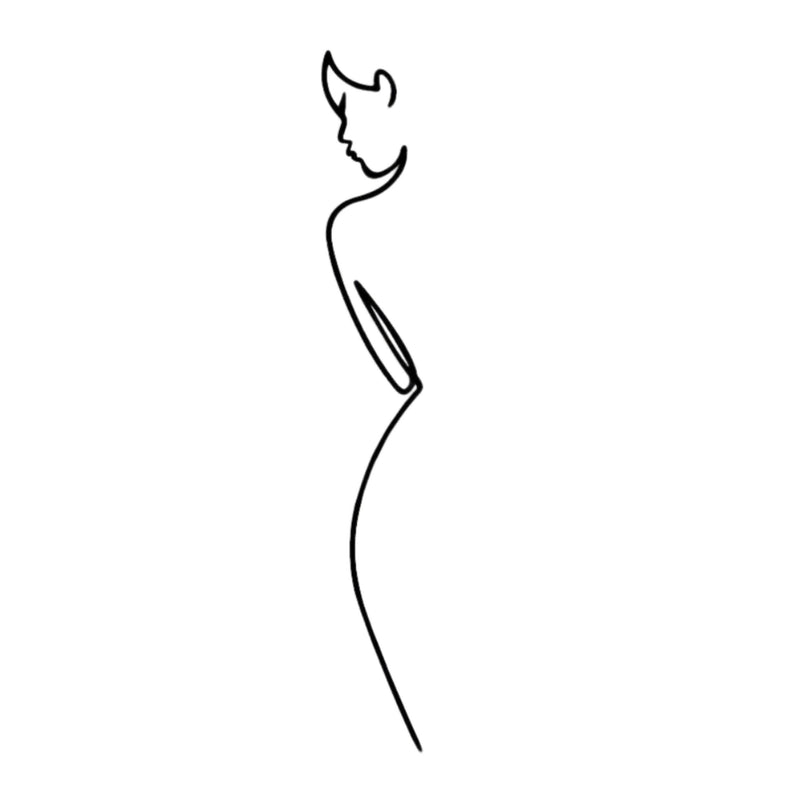 Minimalist Elegance metal wall art, 17x120cm, shown on a plain white background