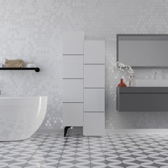 Stair Modern Hallway Storage - Multipurpose Cabinet 156 x 62 x 37 cm – White