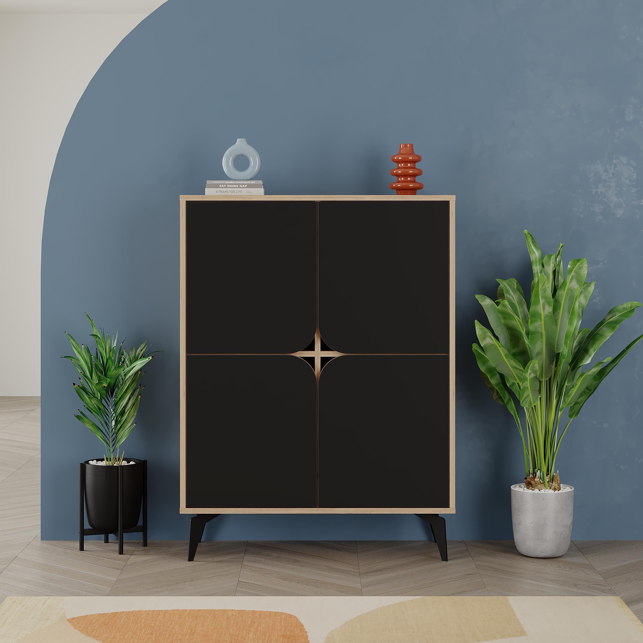 Spark Multipurpose Hallway Cabinet styled in a room setting
