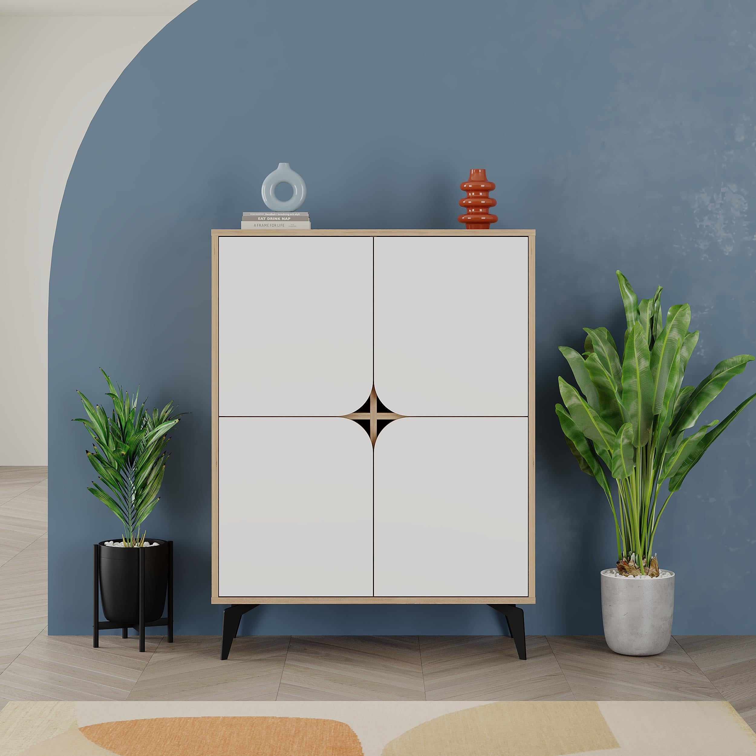 Spark Multipurpose Hallway Cabinet styled in a room setting