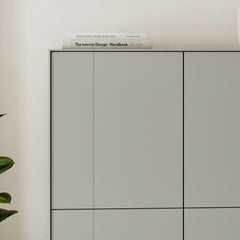 Vena Multipurpose Cabinet-Sideboard – (metal Black) Ash Green,Ash Green