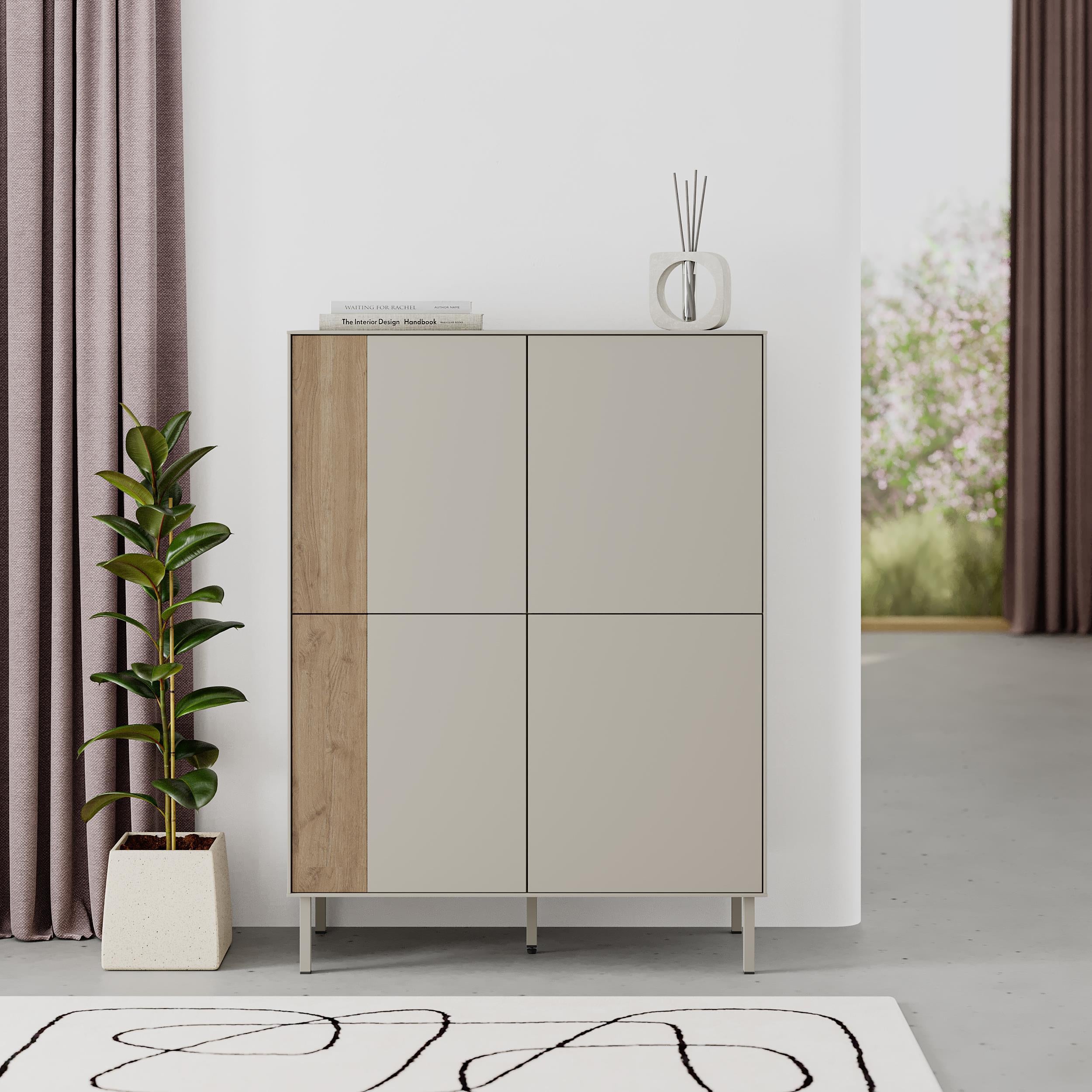 Vena Multipurpose Cabinet-Sideboard - 4 Door Storage Cabinet