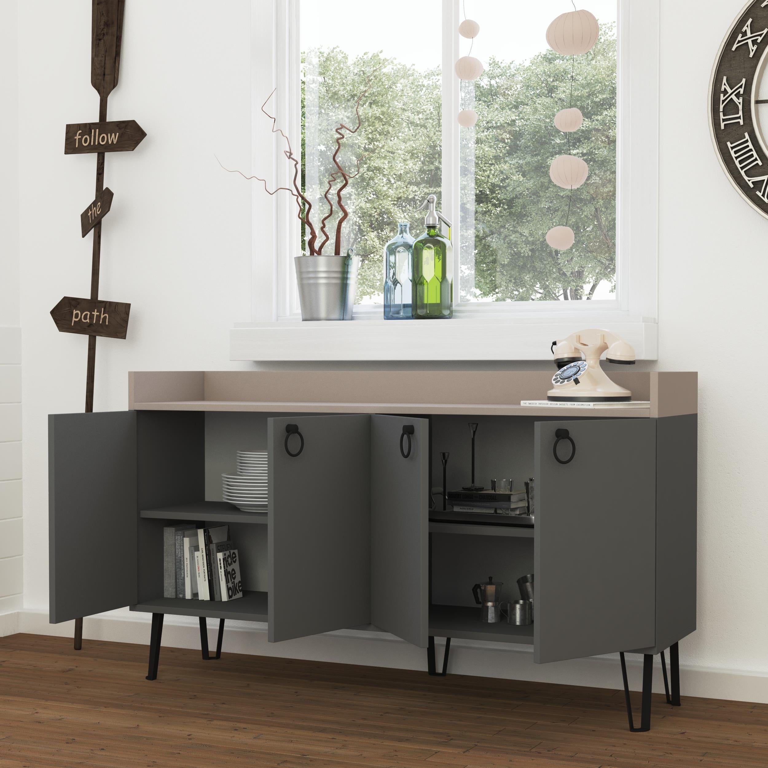 Anthracite,Light Mocha