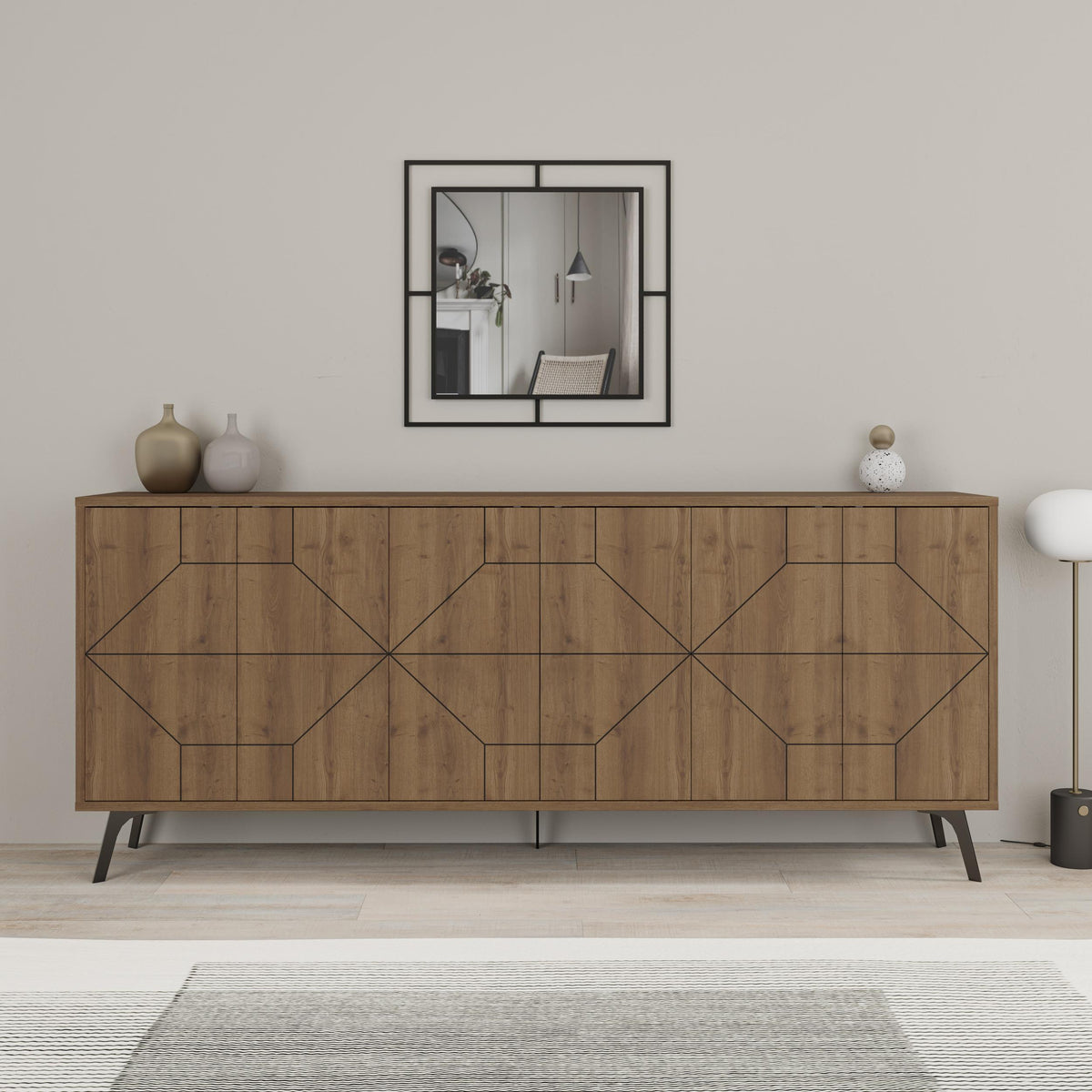 Dune Console Sideboard Display Unit 183cm – Dark Oak