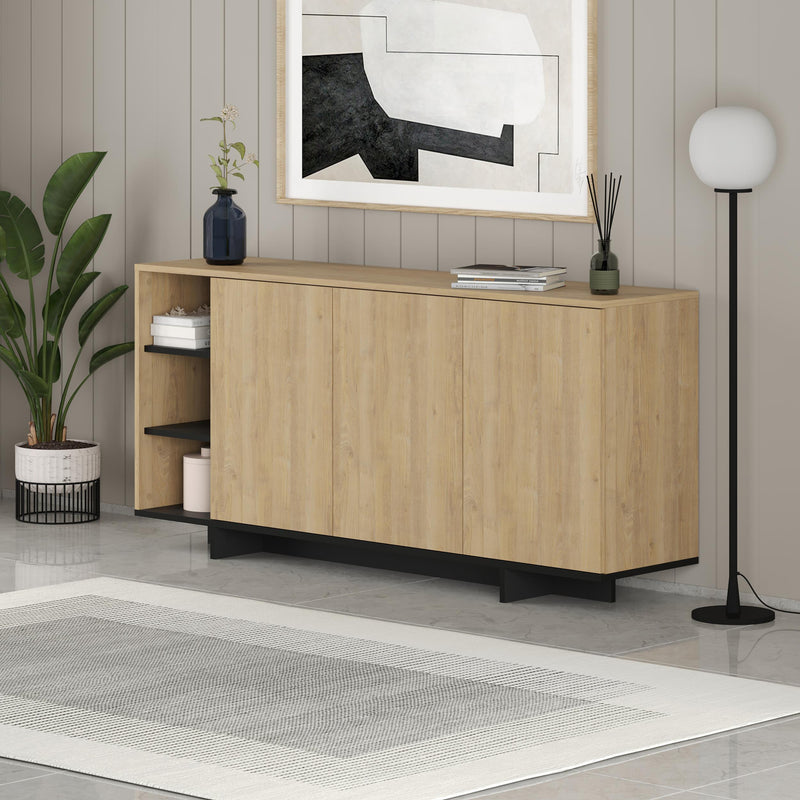 Stockton Modern Console Unit with Open Shelves