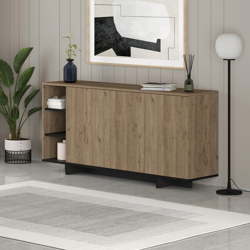 Stockton Modern Console Unit with Open Shelves
