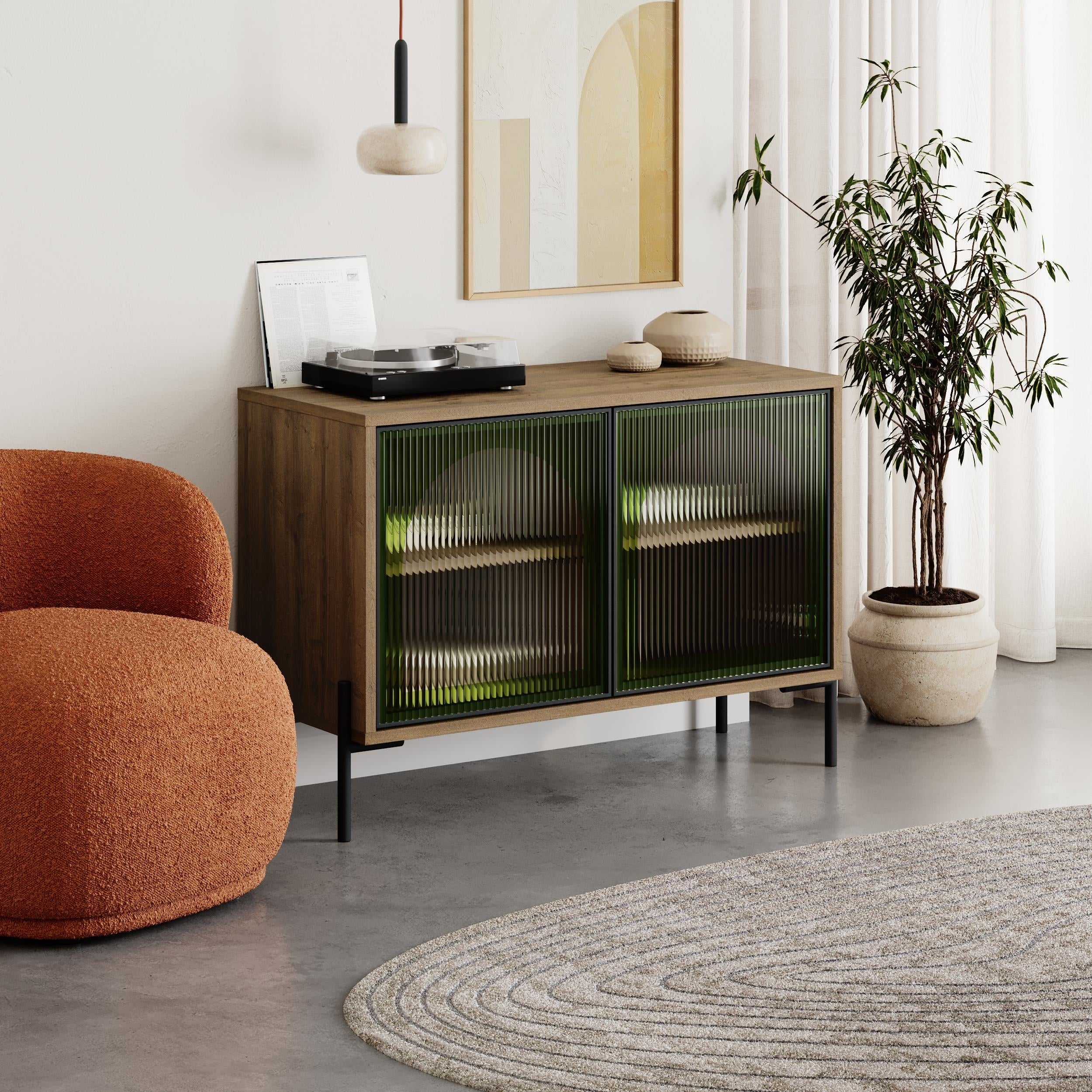 Robinson Buffet Cabinet styled in a living room