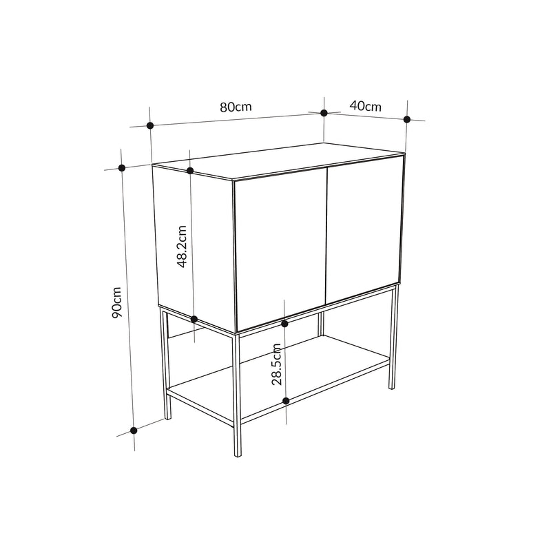 Amira Console Table – 80cm – Modern Sideboard & Storage Unit - Additional Image 7