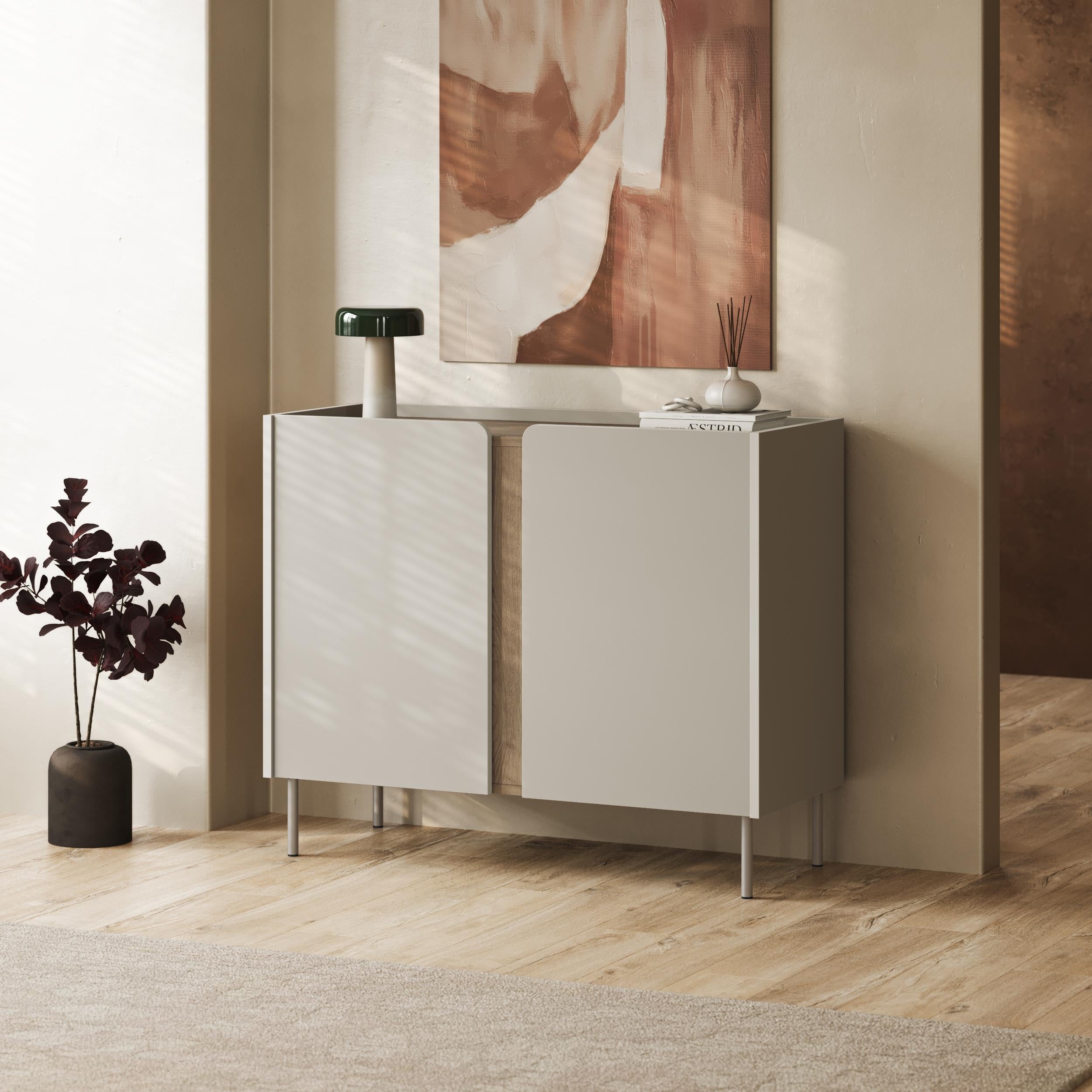 Norm Sideboard 2 Doors - styled in a hallway setting